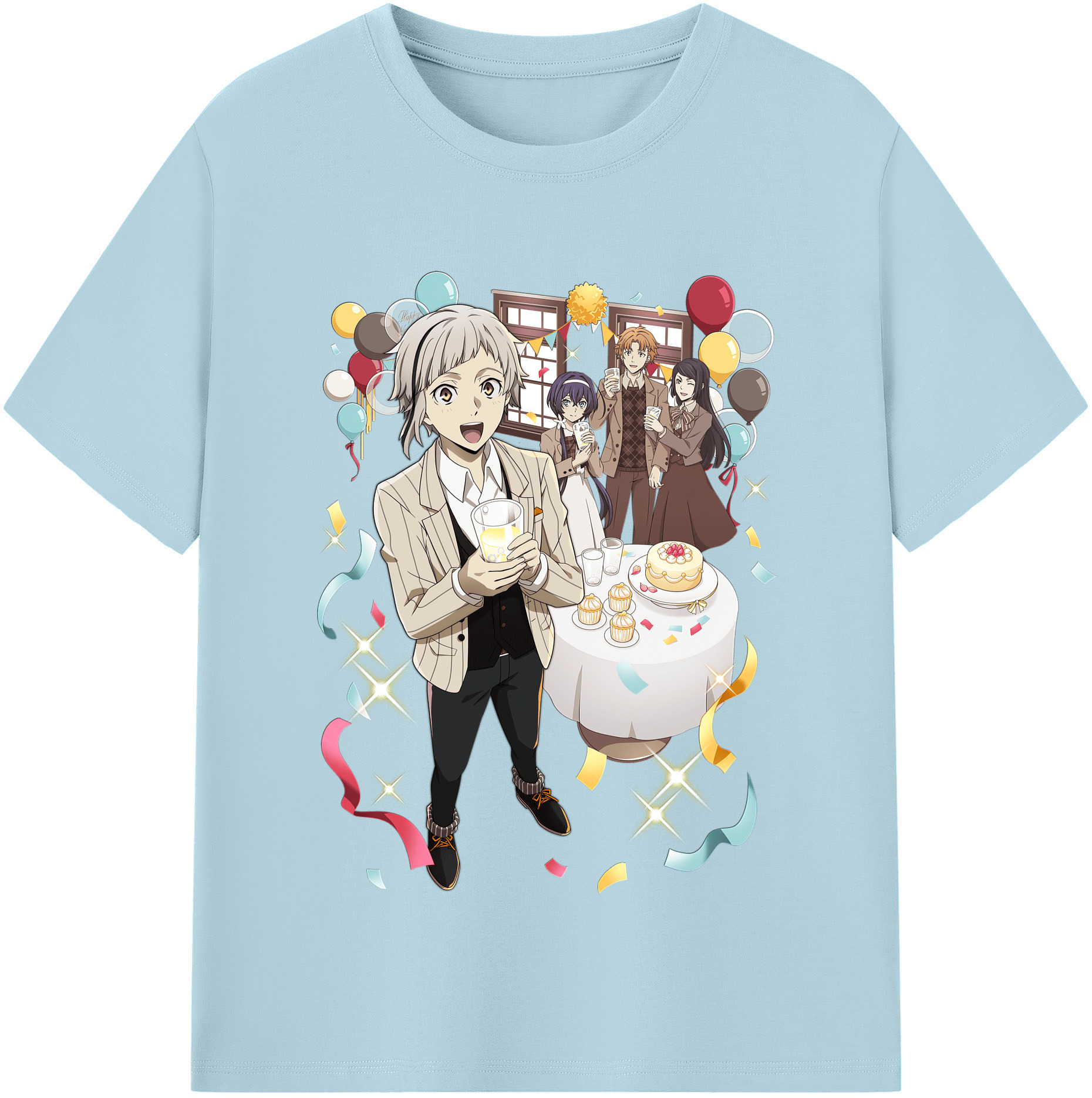（画像用） 文豪ストレイドッグス Bungo Stray Dogs 綿100％半袖Tシャツ（フロントプリント）